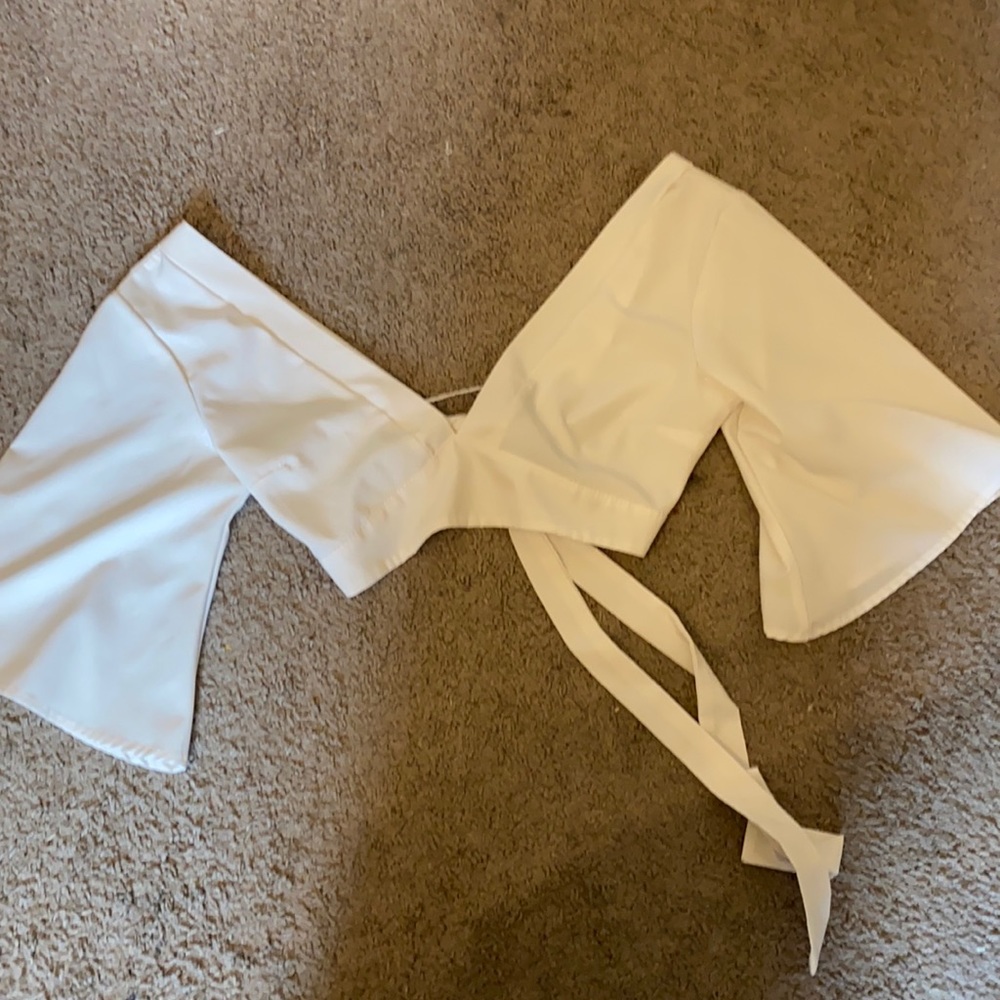 white crop top